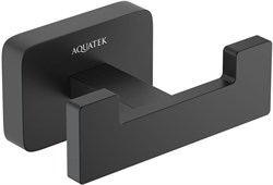 ЛИБРА крючок двойной, матовый черный AQ4302MB - фото 57041