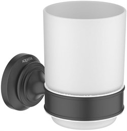 КЛАССИК стакан с держателем, матовый черный AQ4504MB - фото 57344