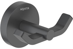 БЕТТА крючок двойной, матовый черный AQ4602MB - фото 57503