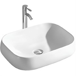 раковина 560*420*140 для установки на столешницу, матовый белый AQ5526-MW - фото 58115