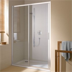 CADA XS CK G2L 12020 VPK 2-створ. раздвижная дверь 1170-1210/2000 с фикс.панелью слева, стекло прозр. ESG Clean CKG2L12020VPK - фото 58676