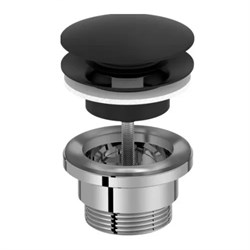 Push-open сливной набор для раковины матовый черный E30536-BL - фото 59120