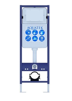 Aquatek Инсталляция для подвесного унитаза узкая Aquatek Standart 37, 1130*370*150 мм, +звукоизоляционная прокладка INS-0000017 - фото 59744
