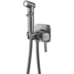 "SOLO" Смеситель с гигиеническим душем, встраиваемый, графит LM7165GM - фото 60004