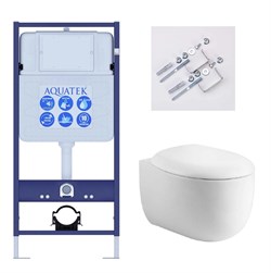 Set AQUATEK АЛЬТАИР (рама AQUATEK Standard INS-0000012 с звукоиз.прокладкой+крепеж KKI-0000002+кнопкаKDI-0000011+унитаз АЛЬТАИР AQ1980-00 с крышкой SET AQUATEK АЛЬТАИР cm-011 4в1 - фото 60590