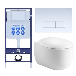 SET AQUATEK АЛЬТАИР-013 4в1 (рама AQUATEK Standard INS-0000012+крепеж KKI-0000002+клавиша KDI-0000013+унитаз АЛЬТАИР AQ1980-00 с тонким сиденьем soft- SET AQUATEK АЛЬТАИР cm-013 4в1 - фото 60600