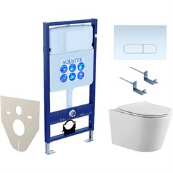 (рама AQUATEK Standard INS-0000012 с клавишей KDI-0000013 и крепежом KKI-0000002+унитаз ВЕГА AQ1905-00 с тонким сиденьем sc SET AQUATEK ВЕГА-1905-013 - фото 60714