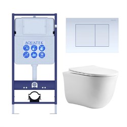 Set AQUATEK КЛАССИК cm (рама AQUATEK Standard INS-0000012 с звукоиз.прокладкой+крепеж KKI-0000002+кнопкаKDI-0000009+унитаз КЛАССИК AQ1112-00 с крышкой SET AQUATEK КЛАССИК cm-009 4в1 - фото 60852