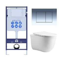 Set AQUATEK КЛАССИК cm (рама AQUATEK Standard INS-0000012 с звукоиз.прокладкой+крепеж KKI-0000002+кнопкаKDI-0000010+унитаз КЛАССИК AQ1112-00 с крышкой SET AQUATEK КЛАССИК cm-010 4в1 - фото 60856