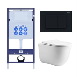 Set AQUATEK КЛАССИК cm (рама AQUATEK Standard INS-0000012 с звукоиз.прокладкой+крепеж KKI-0000002+кнопкаKDI-0000012+унитаз КЛАССИК AQ1112-00 с крышкой SET AQUATEK КЛАССИК cm-012 4в1 - фото 60857