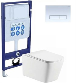 (рама AQUATEK Standard INS-0000012 с клавишей KDI-0000021 и крепежом KKI-0000002+унитаз ЛИБРА AQ0530N-00 с тонким сиденьем sc SET AQUATEK ЛИБРА N KDI21 - фото 60908