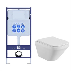 (рама AQUATEK Standard INS-0000012(без клавиши и крепежа)+унитаз ЛИРА AQ1155-00 с тонким сиденьем soft-close SET AQUATEK ЛИРА - фото 60954