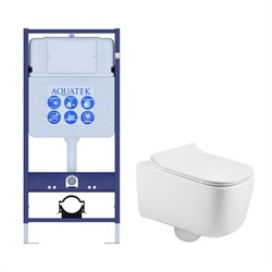 (рама AQUATEK Standard INS-0000012(без клавиши и крепежа)+унитаз ЛУГАНО AQ2002-00 с тонким сиденьем soft-close SET AQUATEK ЛУГАНО - фото 60956