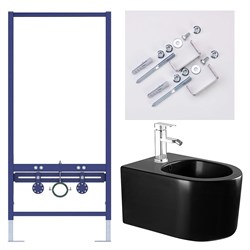 (рама AQUATEK INSB-0000001 + крепеж KKI-0000002 + биде AQ1004-MB) SET AQUATEK МИЯ-MB биде - фото 60993