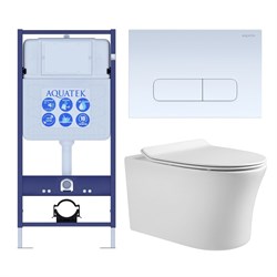 (рама AQUATEK Standard INS-0000012+крепеж KKI-0000002+клавиша KDI-0000013+унитаз НИКА AQ2009-00 с тонким сиденьем soft-close) SET AQUATEK НИКА-013 4в1 - фото 61019