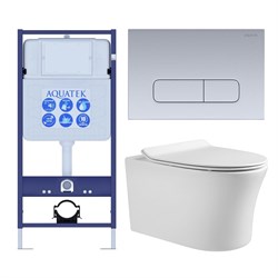 (рама AQUATEK Standard INS-0000012+крепеж KKI-0000002+клавиша KDI-0000014+унитаз НИКА AQ2009-00 с тонким сиденьем soft-close) SET AQUATEK НИКА-014 4в1 - фото 61020