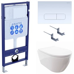 SET AQUATEK ПОЛАРИС (рама AQUATEK Standard INS-0000012+унитаз ПОЛАРИС AQ0700-00 с тонким сиденьем soft-close+ крепеж KKI-0000002 +панель KDI-0000013) SET AQUATEK ПОЛАРИС-013 4в1 - фото 61048
