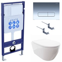 SET AQUATEK ПОЛАРИС (рама AQUATEK Standard INS-0000012+унитаз ПОЛАРИС AQ0700-00 с тонким сиденьем soft-close+ крепеж KKI-0000002 +панель KDI-0000016) SET AQUATEK ПОЛАРИС-016 4в1 - фото 61050