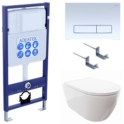 SET AQUATEK ПОЛАРИС (рама AQUATEK Standard INS-0000012+унитаз ПОЛАРИС AQ0700-00 с тонким сиденьем soft-close+ крепеж KKI-0000002 +панель KDI-0000021) SET AQUATEK ПОЛАРИС-021 4в1 - фото 61054