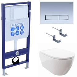 SET AQUATEK ПОЛАРИС (рама AQUATEK Standard INS-0000012+унитаз ПОЛАРИС AQ0700-00 с тонким сиденьем soft-close+ крепеж KKI-0000002 +панель KDI-0000024) SET AQUATEK ПОЛАРИС-024 4в1 - фото 61060