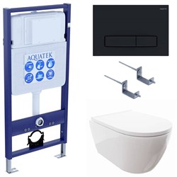 SET AQUATEK ПОЛАРИС (рама AQUATEK Standard INS-0000012+унитаз ПОЛАРИС AQ0700-00 с тонким сиденьем soft-close+ крепеж KKI-0000002 +панель KDI-0000025) SET AQUATEK ПОЛАРИС-025 4в1 - фото 61062