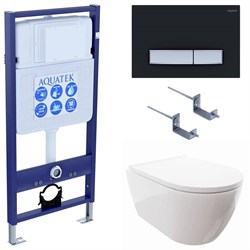SET AQUATEK ПОЛАРИС (рама AQUATEK Standard INS-0000012+унитаз ПОЛАРИС AQ0700-00 с тонким сиденьем soft-close+ крепеж KKI-0000002 +панель KDI-0000026) SET AQUATEK ПОЛАРИС-026 4в1 - фото 61064