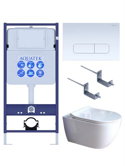 SET AQUATEK ПОЛАРИС (рама AQUATEK Standard INS-0000012+унитаз ПОЛАРИС AQ0700-01 с тонким сиденьем soft-close+ крепеж KKI-0000002 +панель KDI-0000013) SET AQUATEK ПОЛАРИС-01-013 4в1 - фото 61067