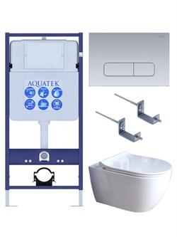 SET AQUATEK ПОЛАРИС (рама AQUATEK Standard INS-0000012+унитаз ПОЛАРИС AQ0700-01 с тонким сиденьем soft-close+ крепеж KKI-0000002 +панель KDI-0000014) SET AQUATEK ПОЛАРИС-01-014 4в1 - фото 61068