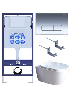 SET AQUATEK ПОЛАРИС (рама AQUATEK Standard INS-0000012+унитаз ПОЛАРИС AQ0700-01 с тонким сиденьем soft-close+ крепеж KKI-0000002 +панель KDI-0000016) SET AQUATEK ПОЛАРИС-01-016 4в1 - фото 61072