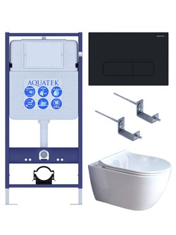 SET AQUATEK ПОЛАРИС (рама AQUATEK Standard INS-0000012+унитаз ПОЛАРИС AQ0700-01 с тонким сиденьем soft-close+ крепеж KKI-0000002 +панель KDI-0000017) SET AQUATEK ПОЛАРИС-01-017 4в1 - фото 61074