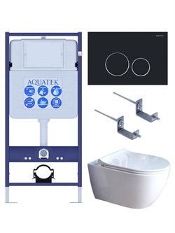 SET AQUATEK ПОЛАРИС (рама AQUATEK Standard INS-0000012+унитаз ПОЛАРИС AQ0700-01 с тонким сиденьем soft-close+ крепеж KKI-0000002 +панель KDI-0000020) SET AQUATEK ПОЛАРИС-01-020 4в1 - фото 61080