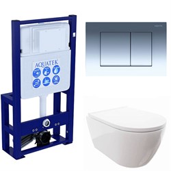 SET AQUATEK ПОЛАРИС (рама AQUATEK Standard INS-0000016+унитаз ПОЛАРИС AQ0700-00 с тонким сиденьем soft-close+панель KDI-0000010 SET AQUATEK ПОЛАРИС-010 - фото 61082