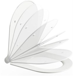 Сиденье для унитаза UNI Chrome Sim белое (на замену артикула X01518) X01550 - фото 63431