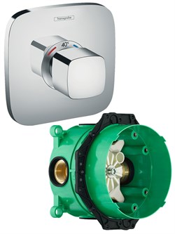 Set HG Ecostat E Highflow термостатический смеситель для душа (15706000+01800180) 15706000S - фото 64112