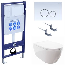 SET AQUATEK ПОЛАРИС (рама AQUATEK Standard INS-0000012+унитаз ПОЛАРИС AQ0700-00 с тонким сиденьем soft-close+ крепеж KKI-0000002 +панель KDI-0000015) SET AQUATEK ПОЛАРИС-015 4в1 - фото 65719