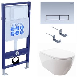 SET AQUATEK ПОЛАРИС (рама AQUATEK Standard INS-0000012+унитаз ПОЛАРИС AQ0700-00 с тонким сиденьем soft-close+ крепеж KKI-0000002 +панель KDI-0000027) SET AQUATEK ПОЛАРИС-027 4в1 - фото 65721