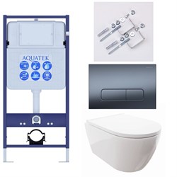SET AQUATEK ПОЛАРИС (рама AQUATEK Standard INS-0000012+унитаз ПОЛАРИС AQ0700-00 с тонким сиденьем soft-close+ крепеж KKI-0000002 +панель KDI-0000034) SET AQUATEK ПОЛАРИС-034 4в1 - фото 65724