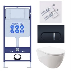 SET AQUATEK ПОЛАРИС (рама AQUATEK Standard INS-0000012+унитаз ПОЛАРИС AQ0700-00 с тонким сиденьем soft-close+ крепеж KKI-0000002 +панель KDI-0000045) SET AQUATEK ПОЛАРИС-045 4в1 - фото 65729
