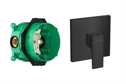 Set HG Metropol смеситель для душа (32565670+01800180) матовый черный 32565670S - фото 66427