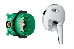 Set HG Logis E смеситель для ванны (71404000+01800180) 71404000S - фото 66488