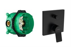 Set HG Vivenis смеситель для ванны (75415670+01800180), матовый черный 75415670S - фото 66541