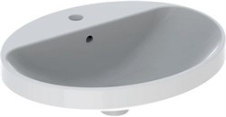 Geberit VariForm Раковина встраиваемая в столешницу овальной формы, 55х45 см, с отв. под смеситель, с отв. перелива 500.720.01.2 - фото 68324
