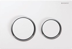Смывная клавиша Geberit Omega20 для двойного смыва к 111.003/030/060 белый/глянцевый хром 115.085.KJ.1 - фото 70393