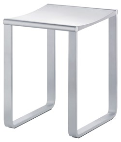 PLAN Табурет, подходит также для душевой зоны, нагрузка: 100 kg, хром/белый (RAL 9010) 14982010051 - фото 70487