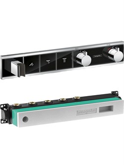 Set HG RainSelect термостатический смеситель для душа (15356600+15311180) черный/хром 15356600S - фото 70510