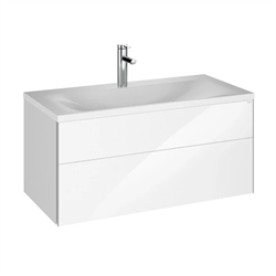 ROYAL REFLEX.2 Комплект мебели для ванной 2 (Тумба под умывальник 996х487х450+Умывальник из минерального литья 1000х490х30) 39604210100 - фото 71011