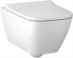Smyle Square Унитаз подвесной безободковый Rimfree® в комплекте с сиденьем с плавным закрыванием SoftClose 500.683.01.2 - фото 71108