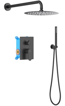 ОБЕРОН Set 3 в 1 душевой комплект 2 режима, матовый черный AQ1272MB - фото 71546