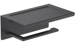 ЛИБРА бумагодержатель с полкой, матовый черный AQ4309MB - фото 72121