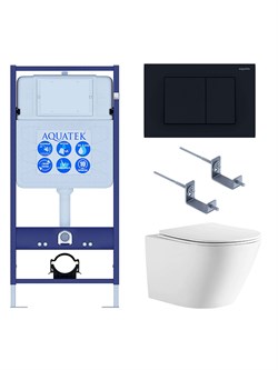 (рама AQUATEK Standard INS-0000012+кркпеж KKI-0000002+клавиша KDI-0000012+унитаз ЛИБЕРТИ AQ1999T-00 с тонким сиденьем sc) SET AQUATEK ЛИБЕРТИ-012 4в1 - фото 72878